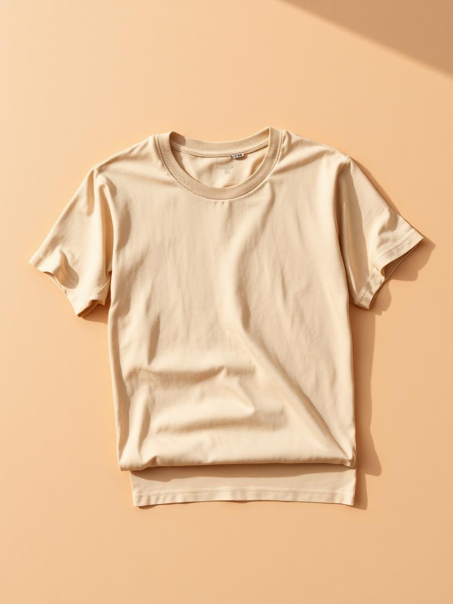 Heavyweight Boxy Tee warna Sand dari Aeterna Studio